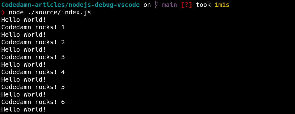 JS Code being executed by Node