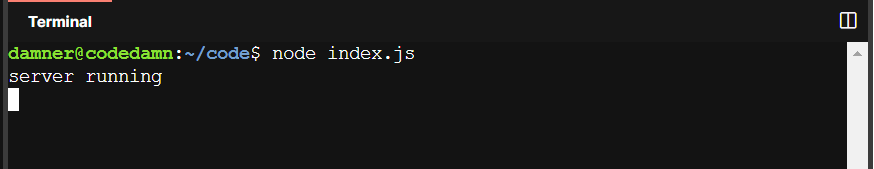 Express server running