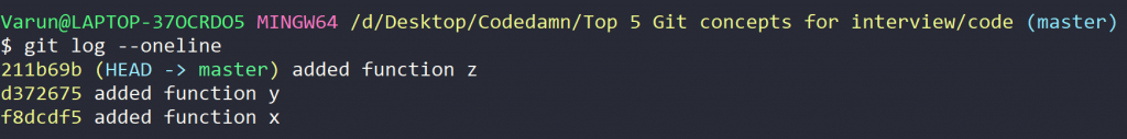 Three commits