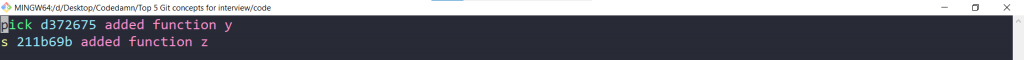 Squash bottom most commit into the prior commit