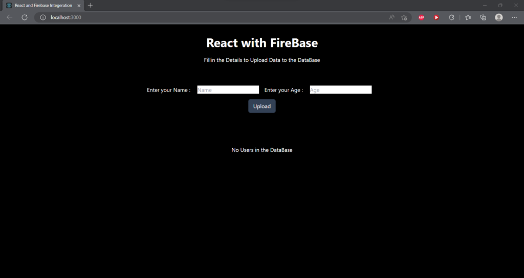 No Data on the Firebase