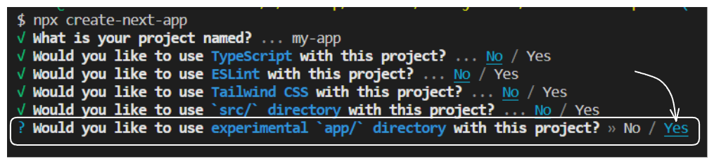 Using create-next-app CLI tool to create a new Next.js 13.3 app