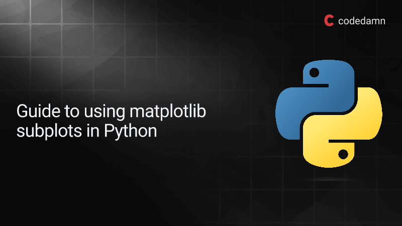 Guide to using matplotlib subplots in Python